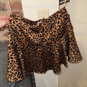 The Impeccable Pig Leopard Print Mini Skirt